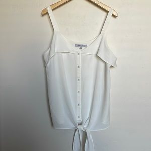 White button down tank